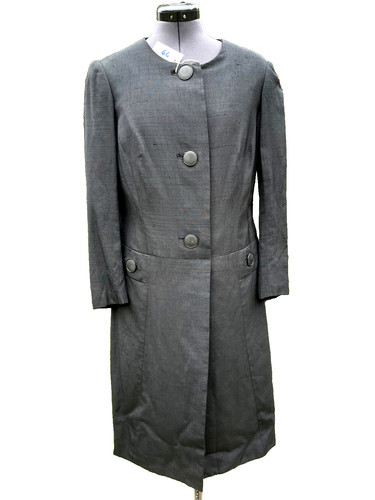 Norman hartnell vtg 60s black - 60s,