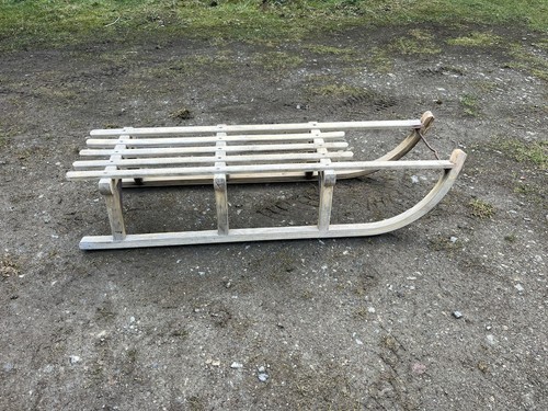 Vintage wooden sleigh sledge - vintage,