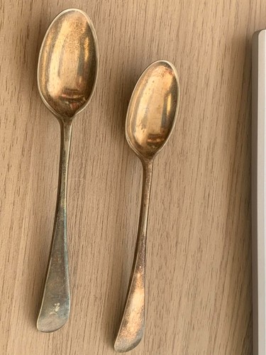 Pair vintage epns teaspoons - of,