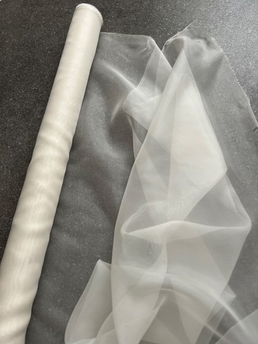 Ivory pure silk - , organza
