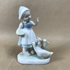 John Jenkins Girl With Geese Vintage Porcelain Figurine