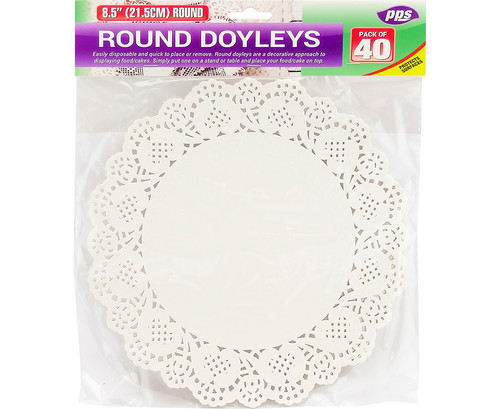 White round paper doilies pps - white,