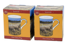 2 x RHINO RHINOCEROS MUGS