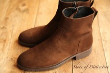 Belstaff Brown Suede Zip Up