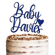 Custom Personalised Acrylic Baby Shower Party Cake Toppers Decorations Gender