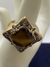 BARSE Faux Tiger Eye Gold Tone