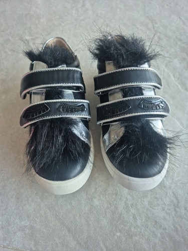 Black leather trainers - black,