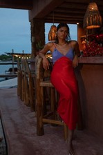 Rat & boa rosso dress maxi