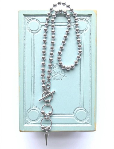 Silver lariat beaded - lariat,