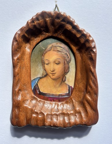 Vintage hand painted madonna - vintage,