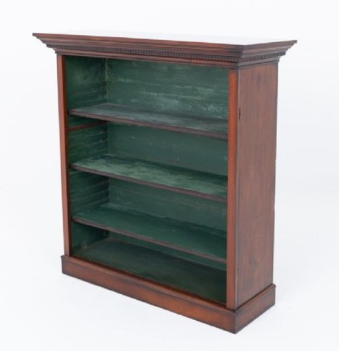 Georgian open bookcase - open,