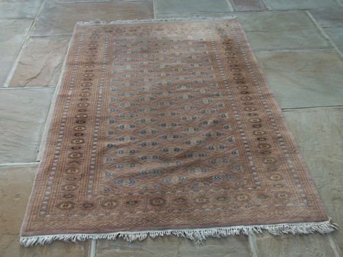 Vintage hand knotted wool rug