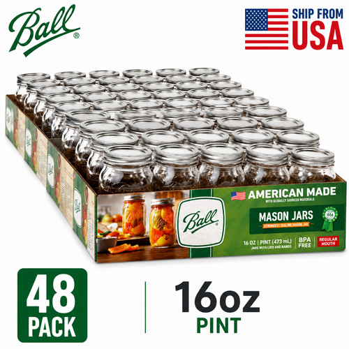 Pack mason jars - 16, oz