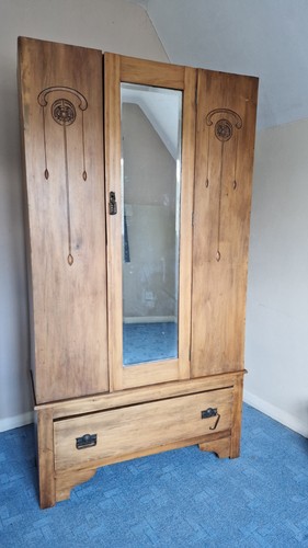 Antique art nouveau - art, mirrored