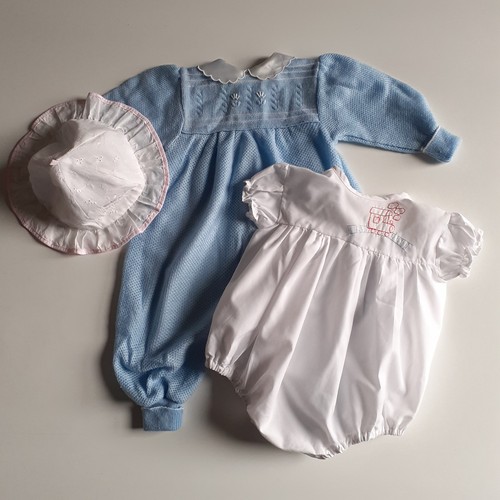 Vintage baby items blue and - items,