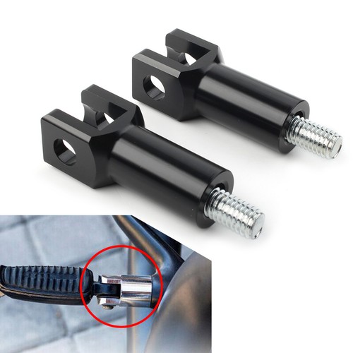 Black rear footrest pegs - rear,