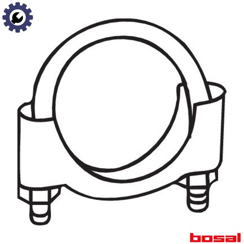 Clamping piece exhaust system - clamping,