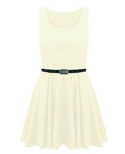   WOMENS LADIES SKATER DRESS