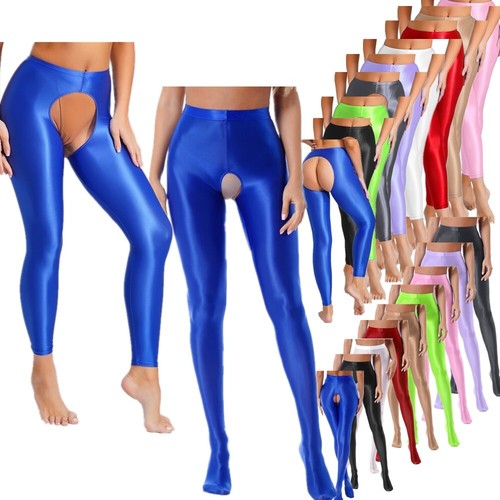 Womens high waist shiny - waist, pants