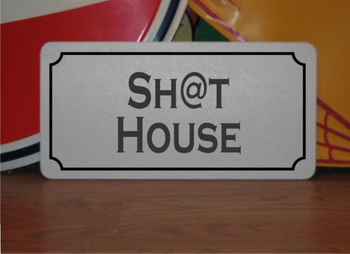 House metal sign - metal, bathroom