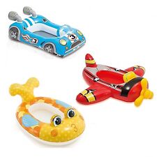 Intex Kids Inflatable Ride On Swim Pool Float Lilo Boat Plane Car Fish Toy 3-6yr
