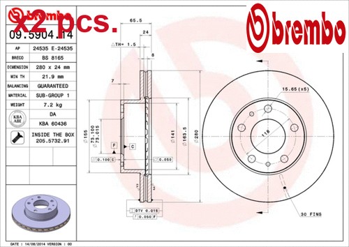 Pcs front rear - front, brake