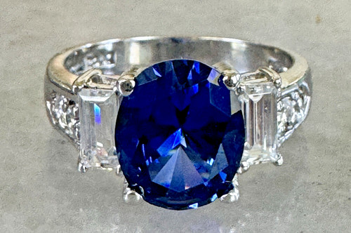 Vintage sterling 925 lab - lab, grown