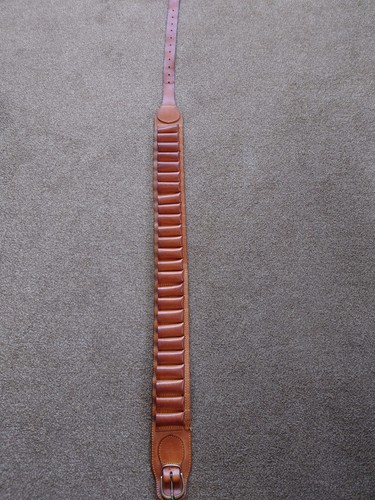 Leather 12g cartridge belt - leather,