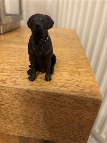 Black mastiff plastic dog - black,
