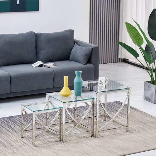 3pcs nesting table sets - table,