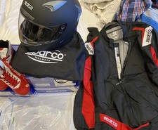 Sparco Karting Bundle – Club X1 Helmet + K-Pole Racing Boots + Rookie Kart Suit