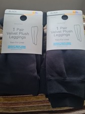 Primark 2 x Pairs Black Velvet