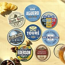 Man City Football Beer Mat