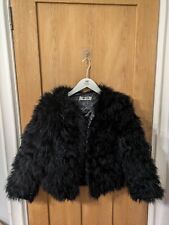 Black Feather Bolero Short
