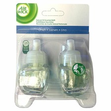 Air Wick Natural Scented Oil 2 x 17ml Electric Plug In Refill Twin Pack - Linen 