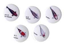 Koi fish badge set sanke - badge,
