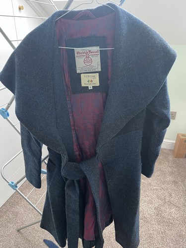Women blue wrap coat - wrap,