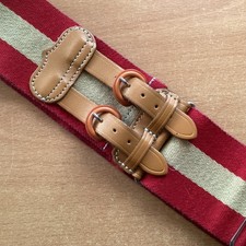 ORIGINAL BRITISH ARMY CHESHIRE REGIMENT STABLE BELT, GRADE 1, ADJUSTABLE TO 36”