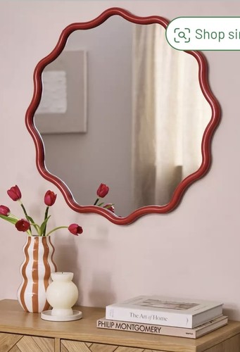 Habitat red coral - wavy, round