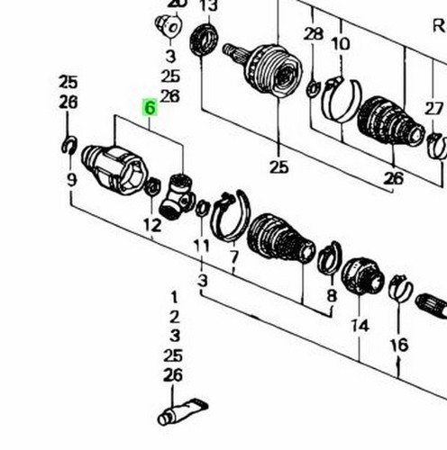 Oem honda civic inner cv - eg,
