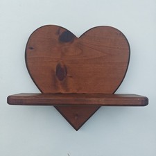 Wooden Oak Heart  Shelf