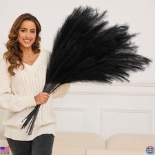 9 PCS Black Faux Pampas Grass