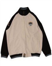 ECKO UNLTD Mens Graphic Tracksuit Top Jacket Large White Colourblock DB08