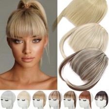 100% Natural Fringe Bangs Clip