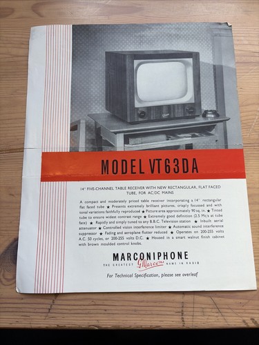 1950s marconiphone television - 1950s,