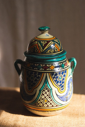 Vintage moroccan hand painted - moroccan,