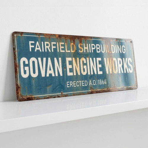 Govan engine works sign 28cm - engine,