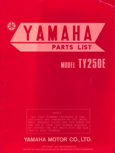 Pdf yamaha ty250e - yamaha,