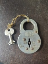 Union SIX lever Padlock & key