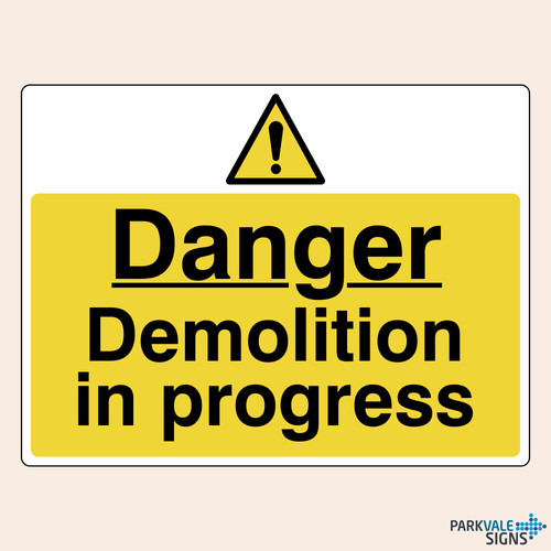 Danger demolition progress - danger, in